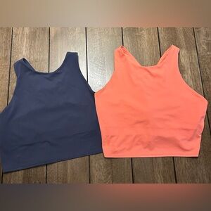 Set Of 2 Athleta Conscious Crop Top Bra A-C Woman’s Medium Built In Racerback